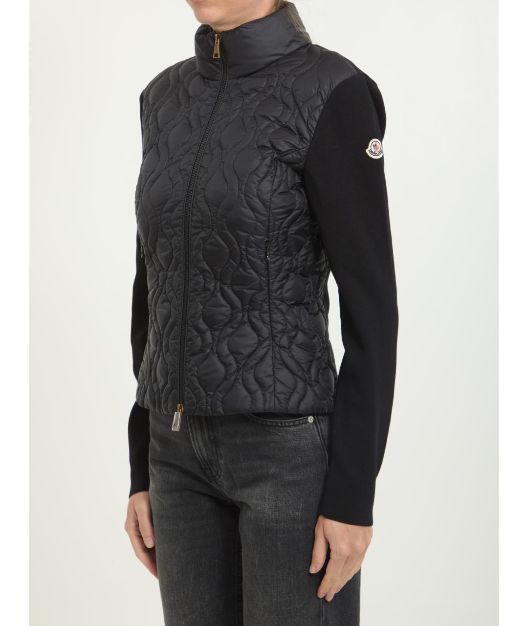 MONCLER Черный хлопковый джемпер / свитер, фото 2