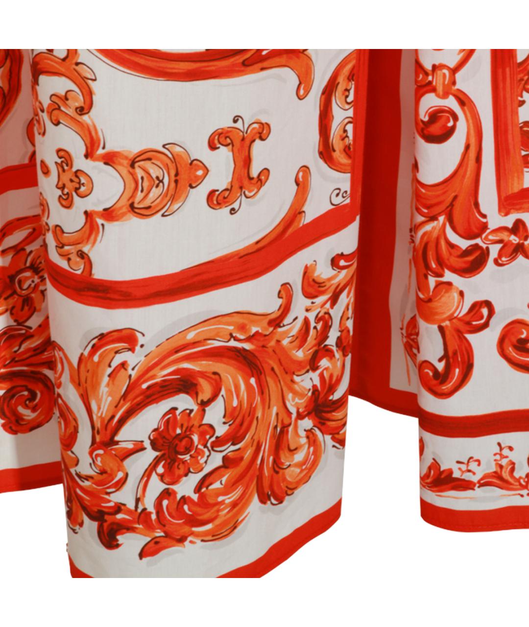 DOLCE&GABBANA Оранжевая юбка миди, фото 7
