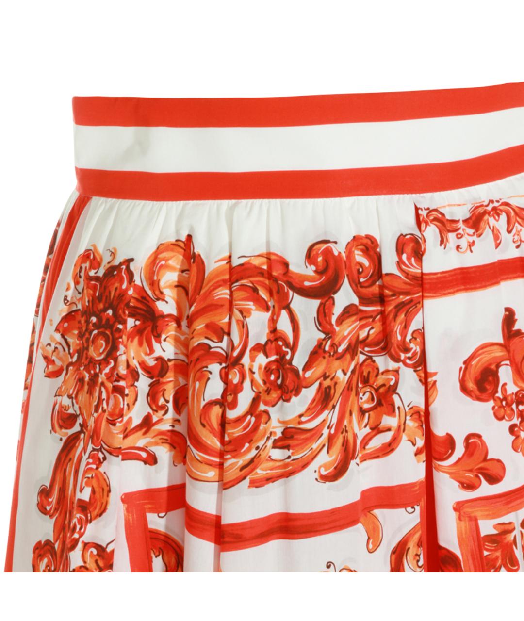 DOLCE&GABBANA Оранжевая юбка миди, фото 5