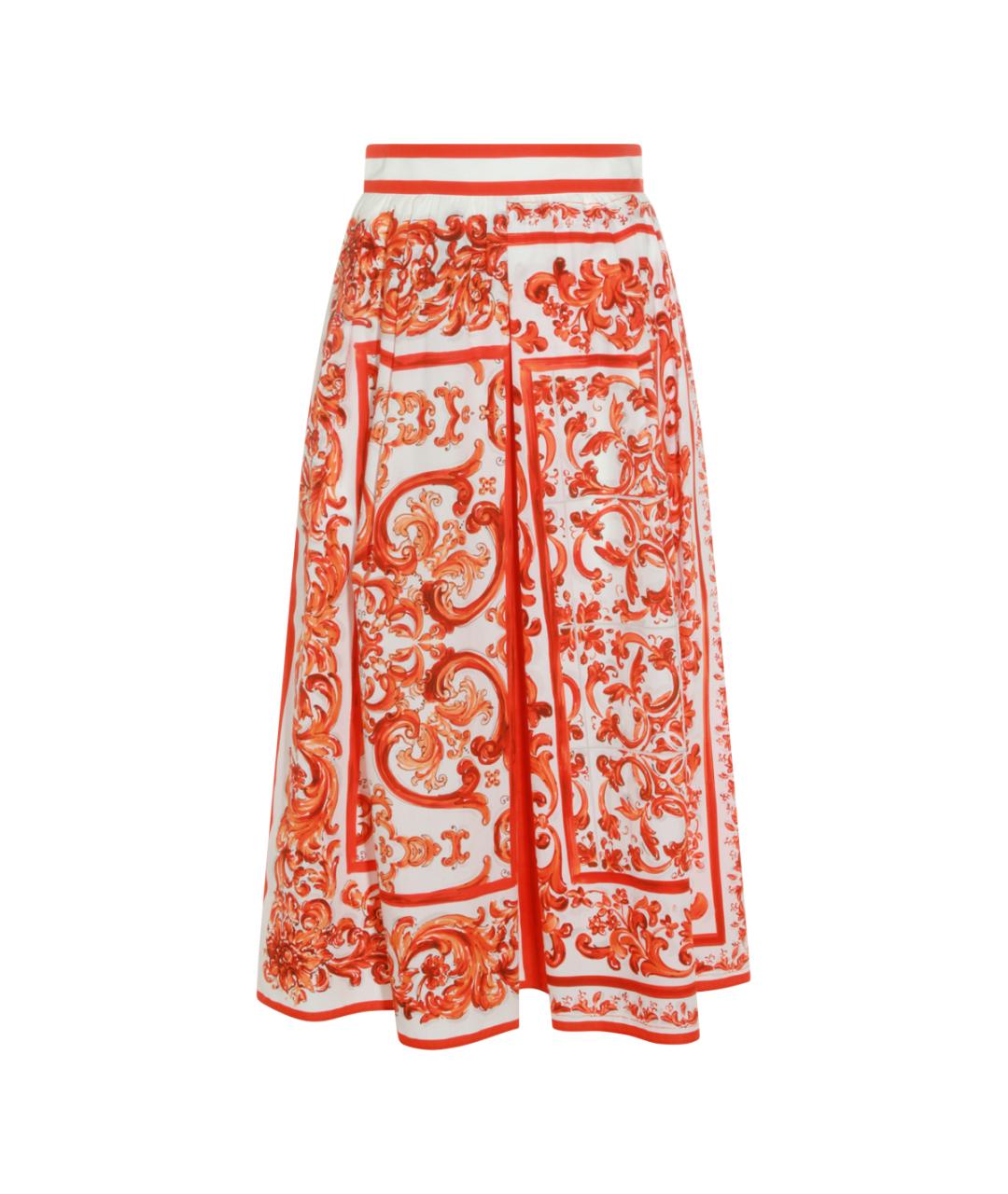 DOLCE&GABBANA Оранжевая юбка миди, фото 1