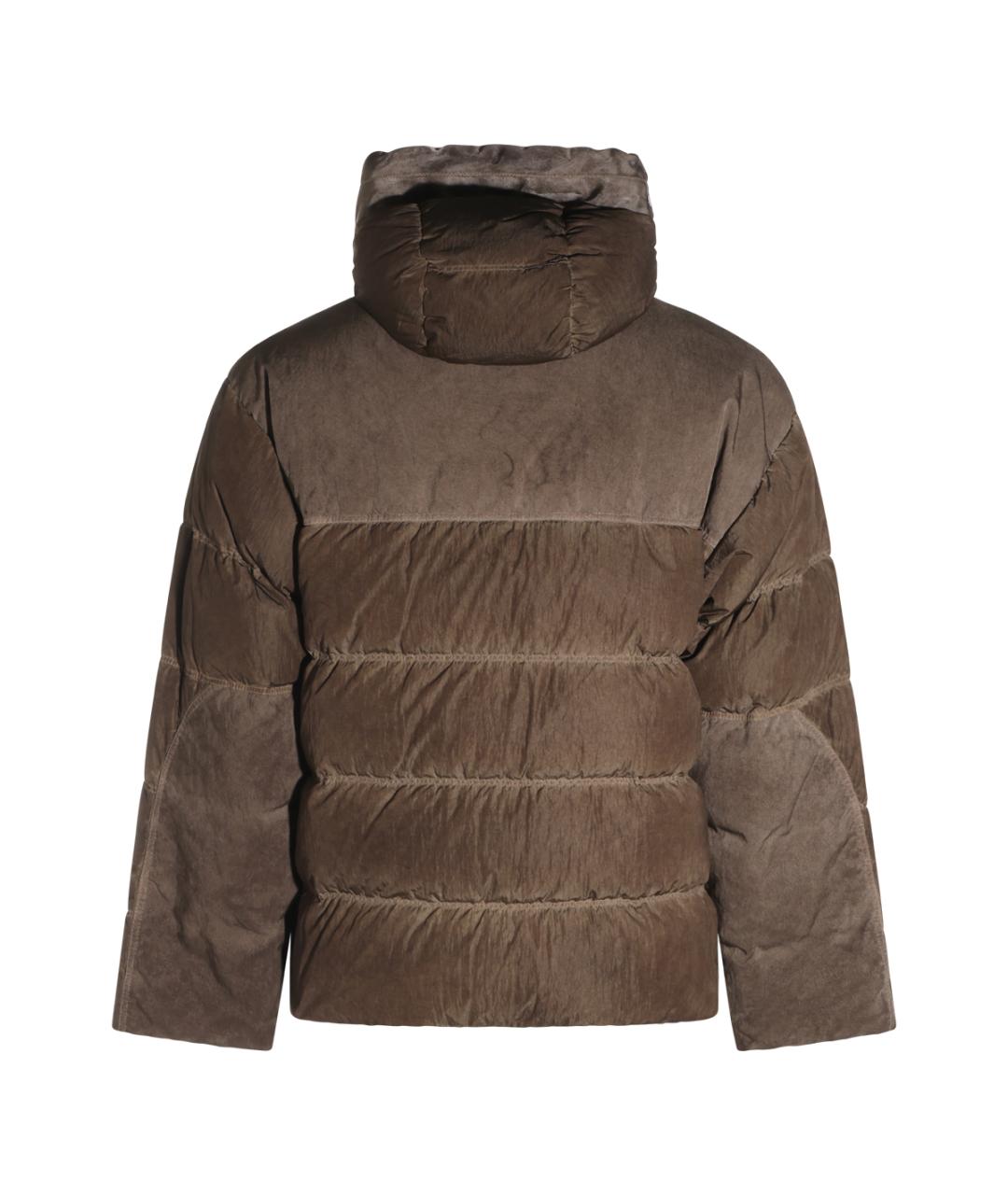 CP COMPANY Коричневый полиамидовый пуховик, фото 2