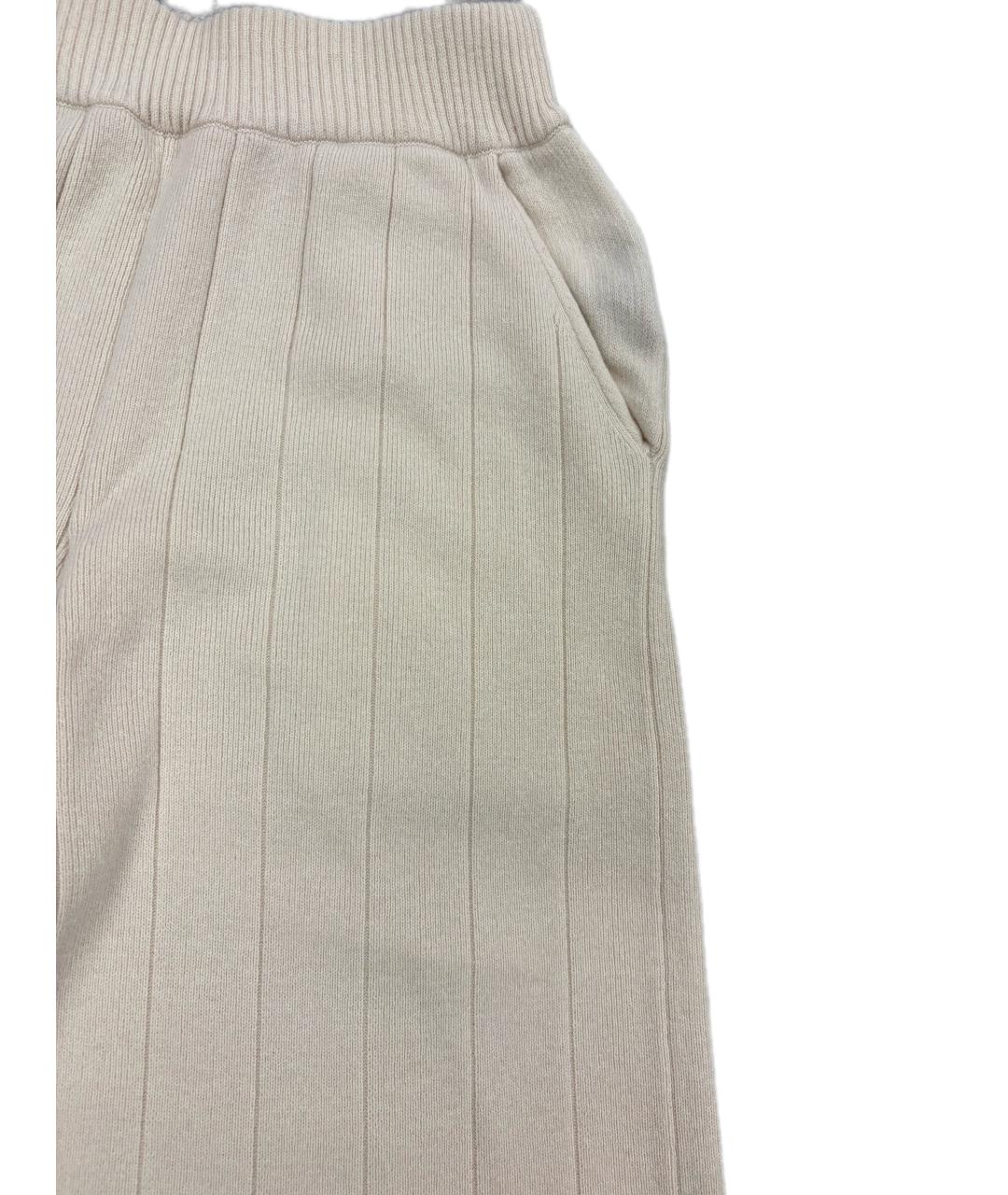 LORO PIANA Бежевые шерстяные брюки широкие, фото 2
