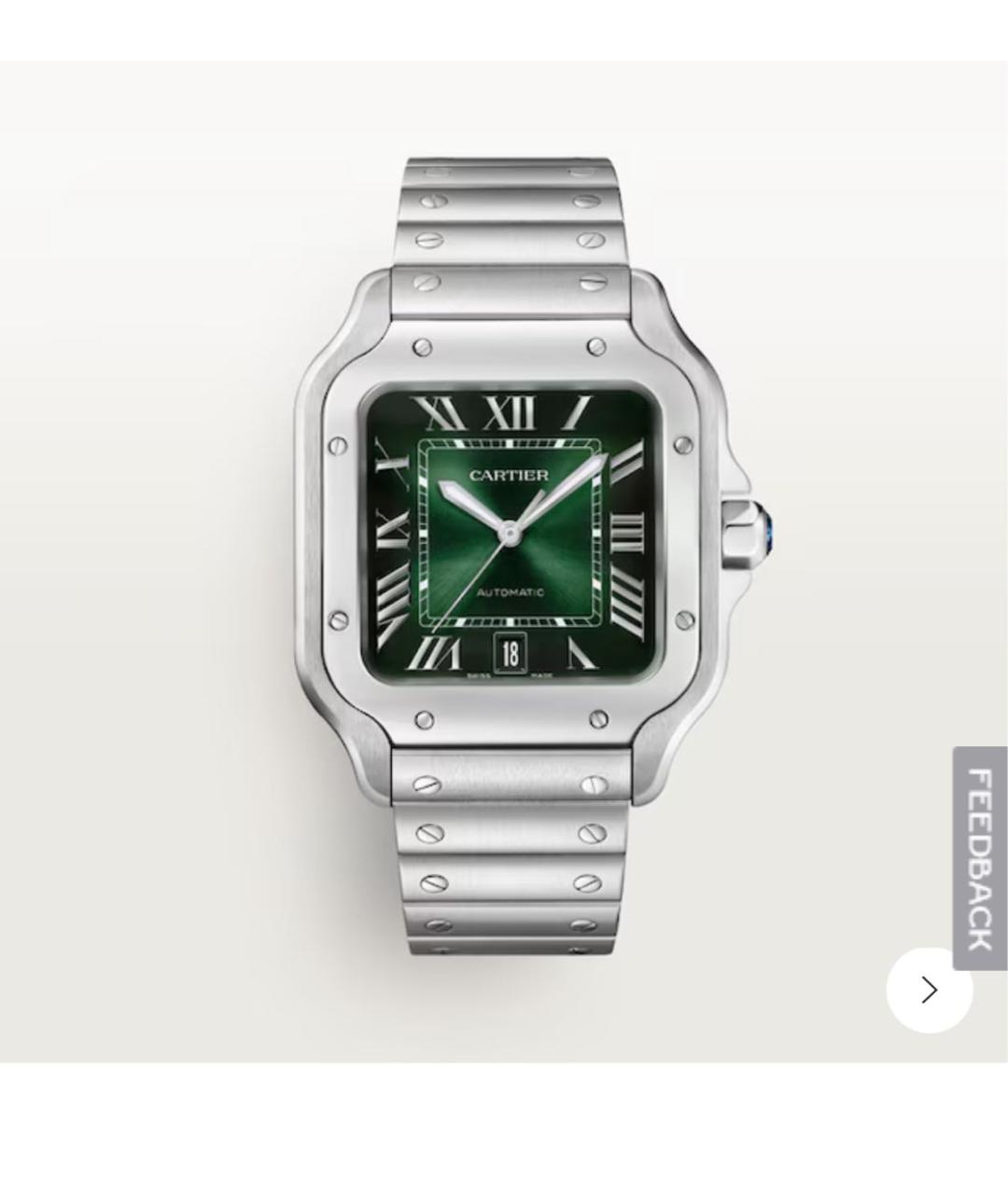 CARTIER Зеленые часы, фото 1