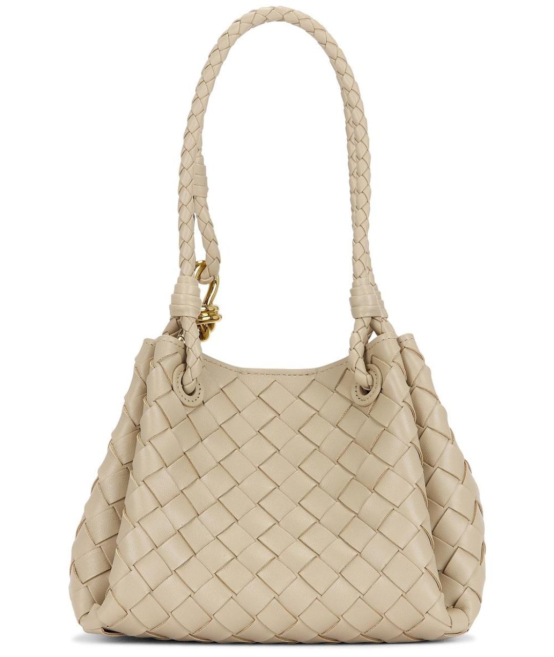 BOTTEGA VENETA Бежевая кожаная сумка тоут, фото 4