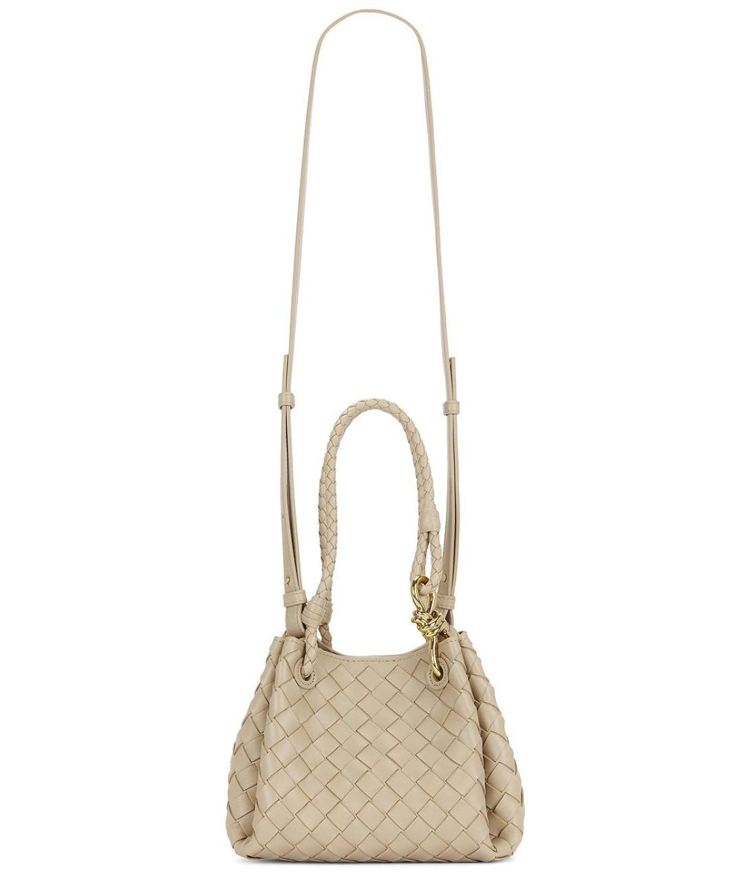 BOTTEGA VENETA Бежевая кожаная сумка тоут, фото 1