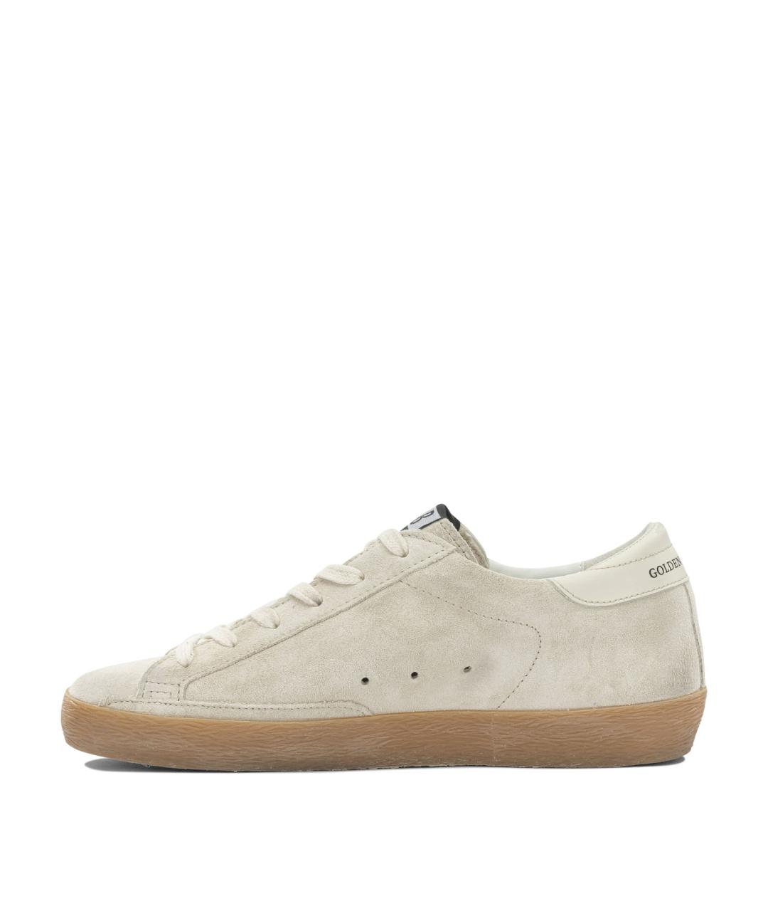 GOLDEN GOOSE Бежевые кожаные кеды, фото 3