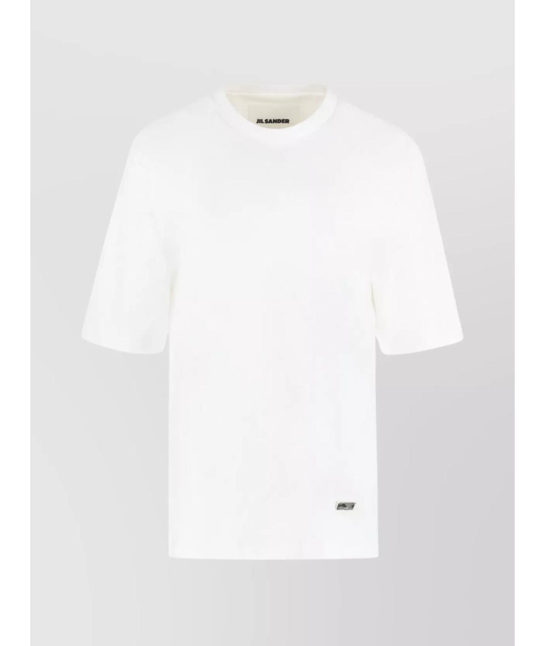 JIL SANDER Белая хлопковая футболка, фото 3
