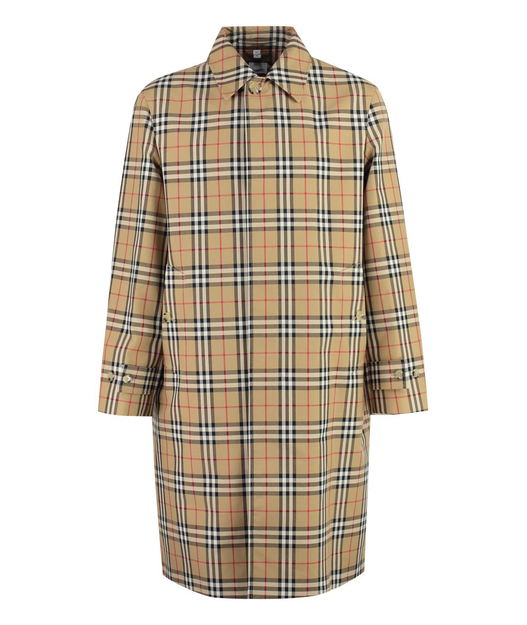 BURBERRY Бежевое хлопковое пальто, фото 1