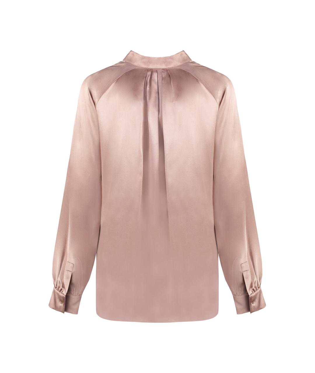 MAX MARA Розовая шелковая рубашка, фото 2