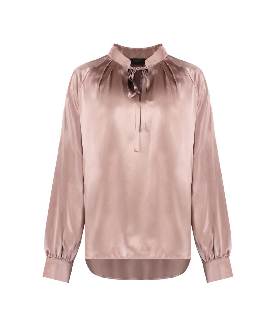MAX MARA Розовая шелковая рубашка, фото 1