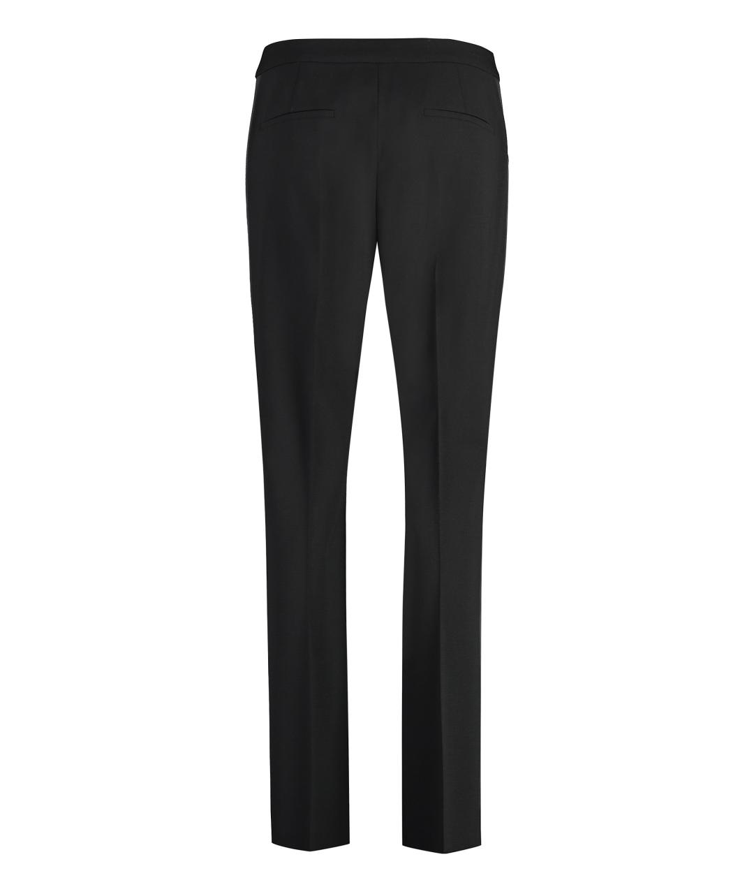MAX MARA Черные шерстяные прямые брюки, фото 2