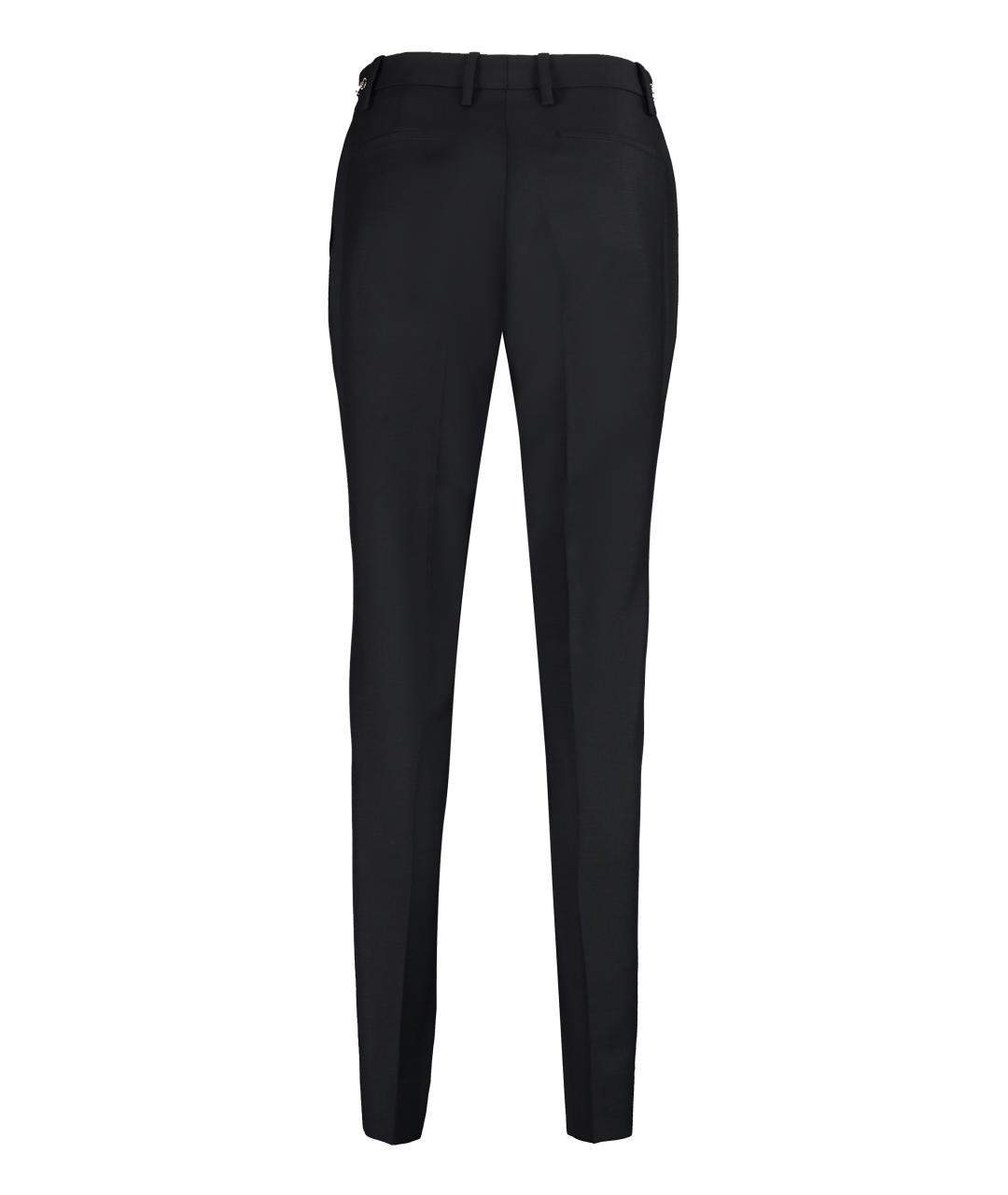 GUCCI Черные шерстяные прямые брюки, фото 2