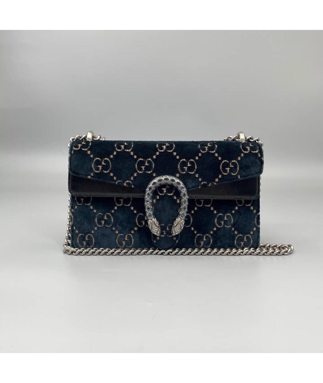 GUCCI Черная бархатная сумка через плечо, фото 10