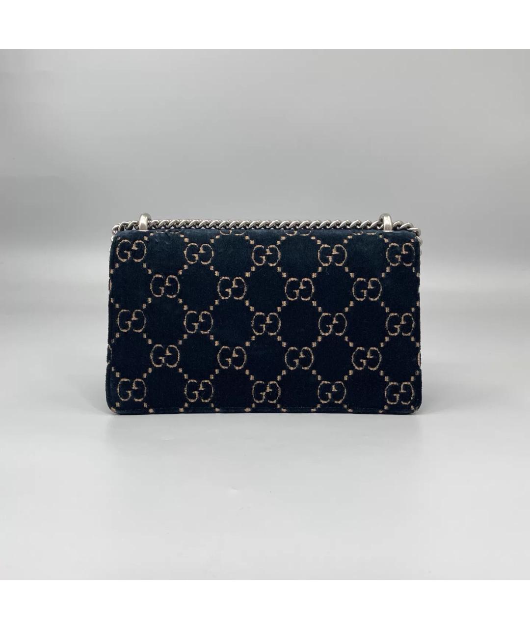 GUCCI Черная бархатная сумка через плечо, фото 2