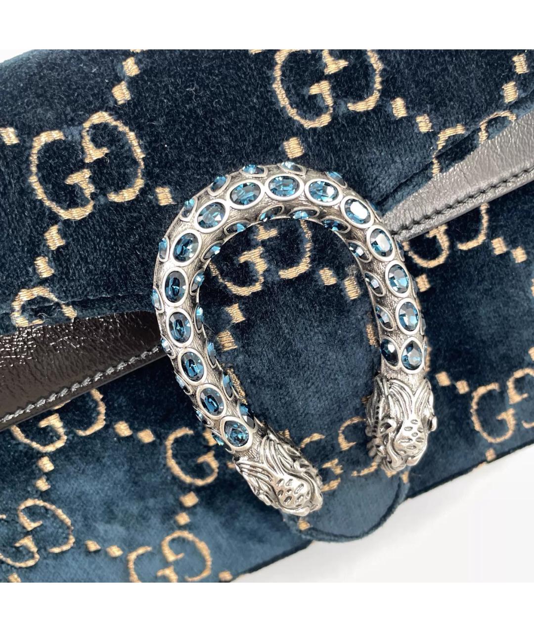 GUCCI Черная бархатная сумка через плечо, фото 6