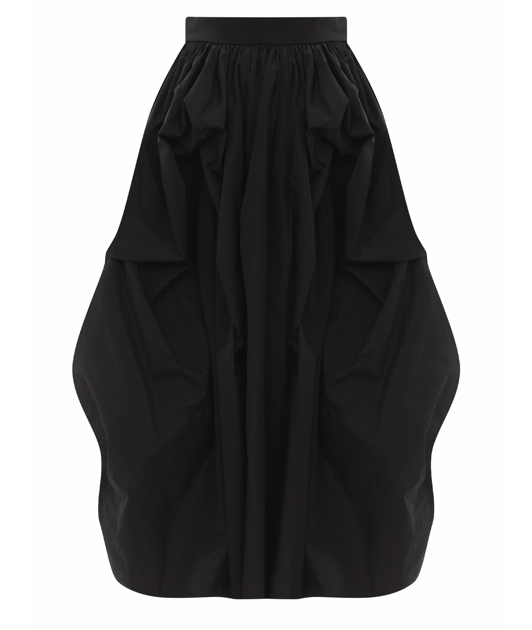 ALEXANDER MCQUEEN Черная полиэстеровая юбка миди, фото 1