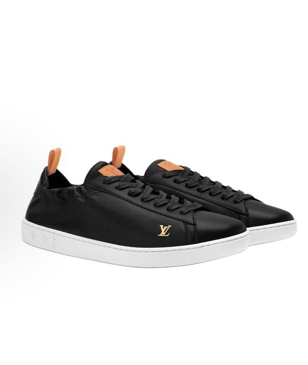 LOUIS VUITTON Черные кожаные низкие кроссовки / кеды, фото 7