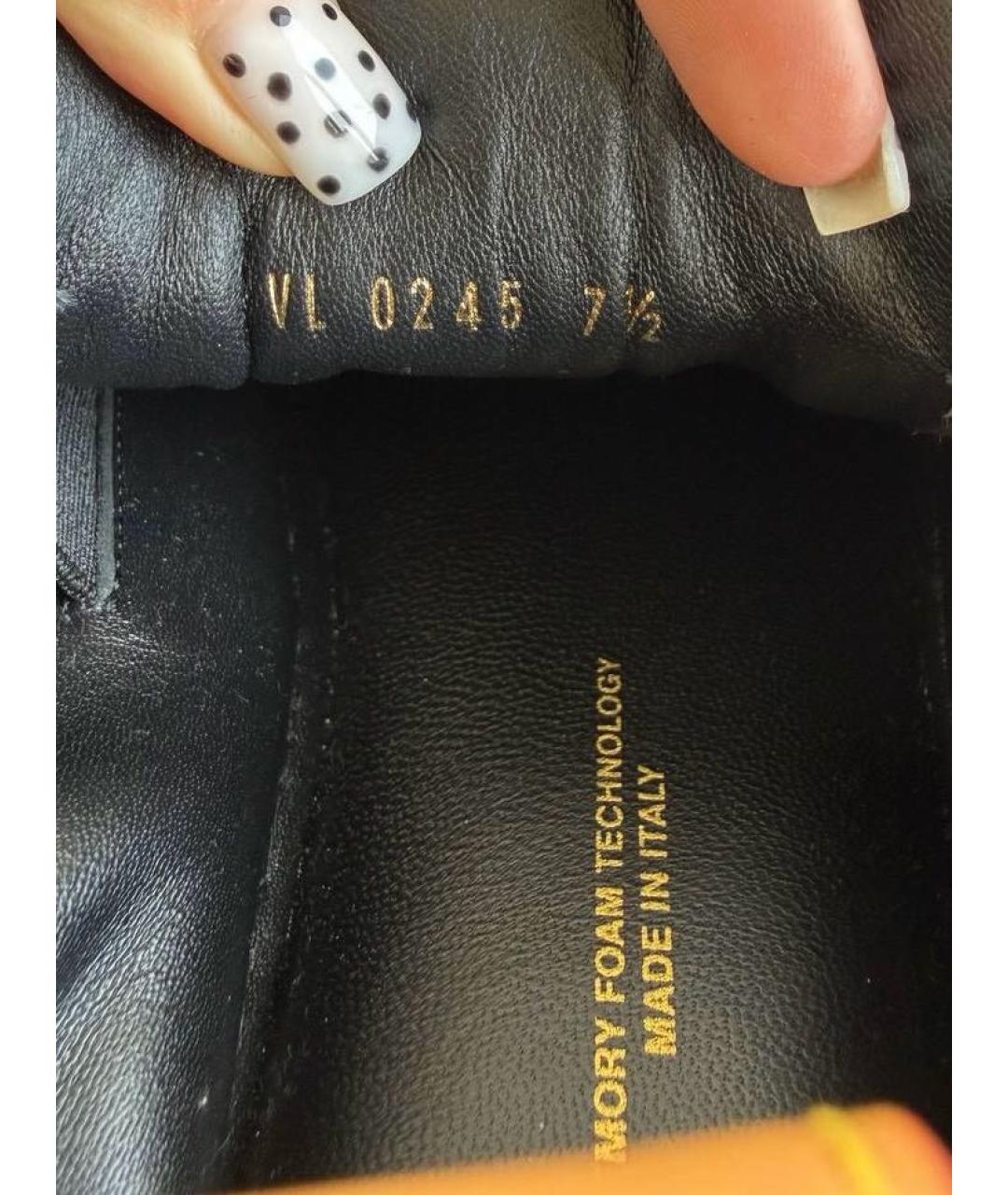 LOUIS VUITTON Черные кожаные низкие кроссовки / кеды, фото 5