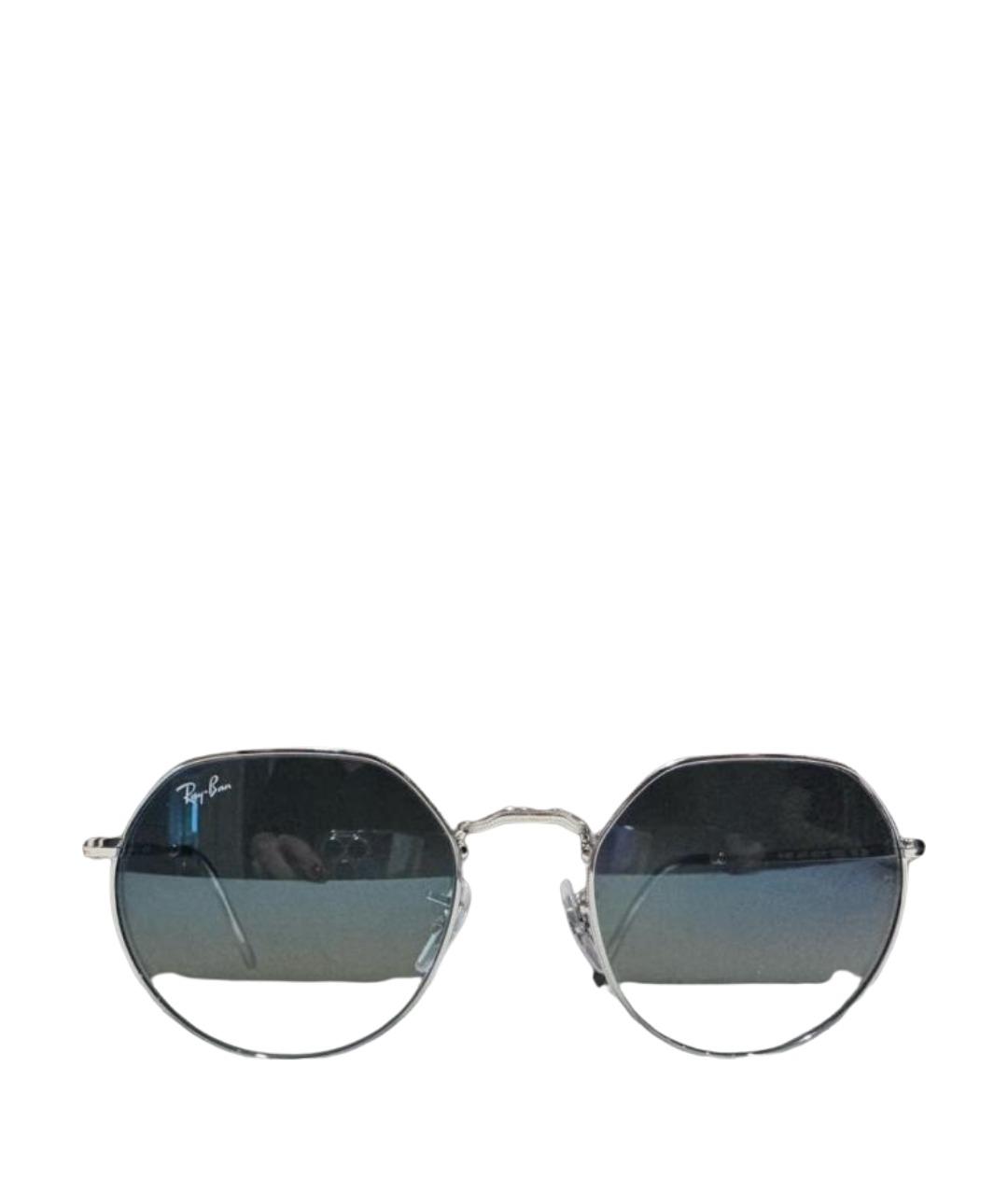 RAY BAN Голубые металлические солнцезащитные очки, фото 7
