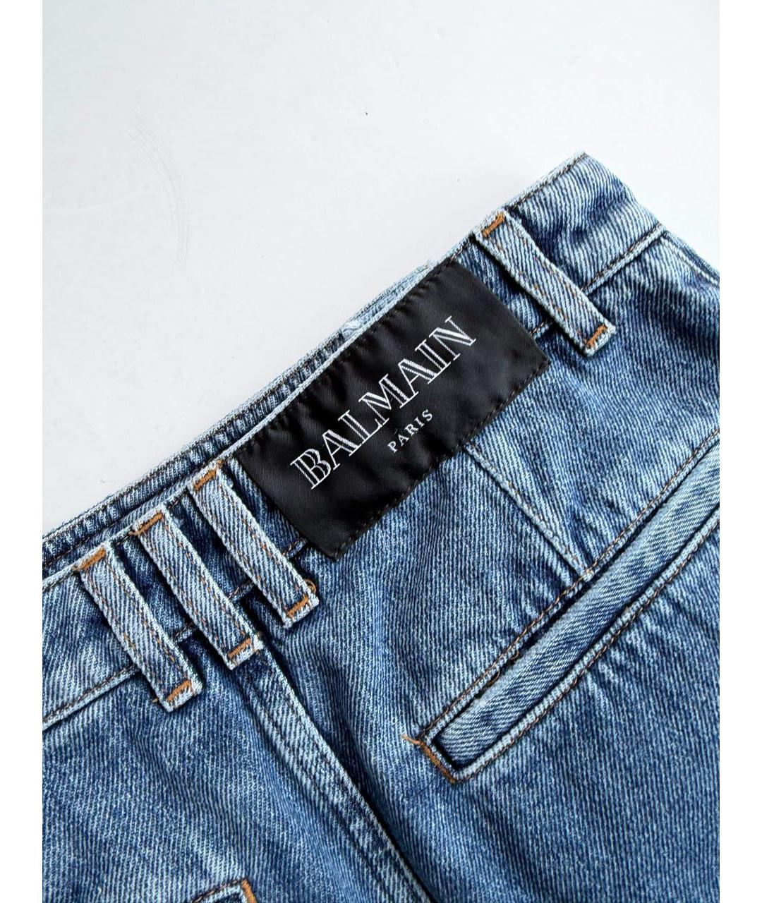 BALMAIN Голубые хлопковые шорты, фото 4
