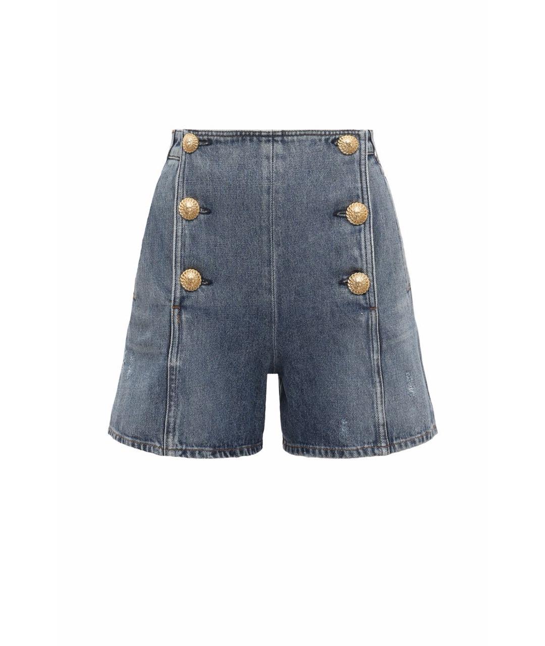BALMAIN Голубые хлопковые шорты, фото 9