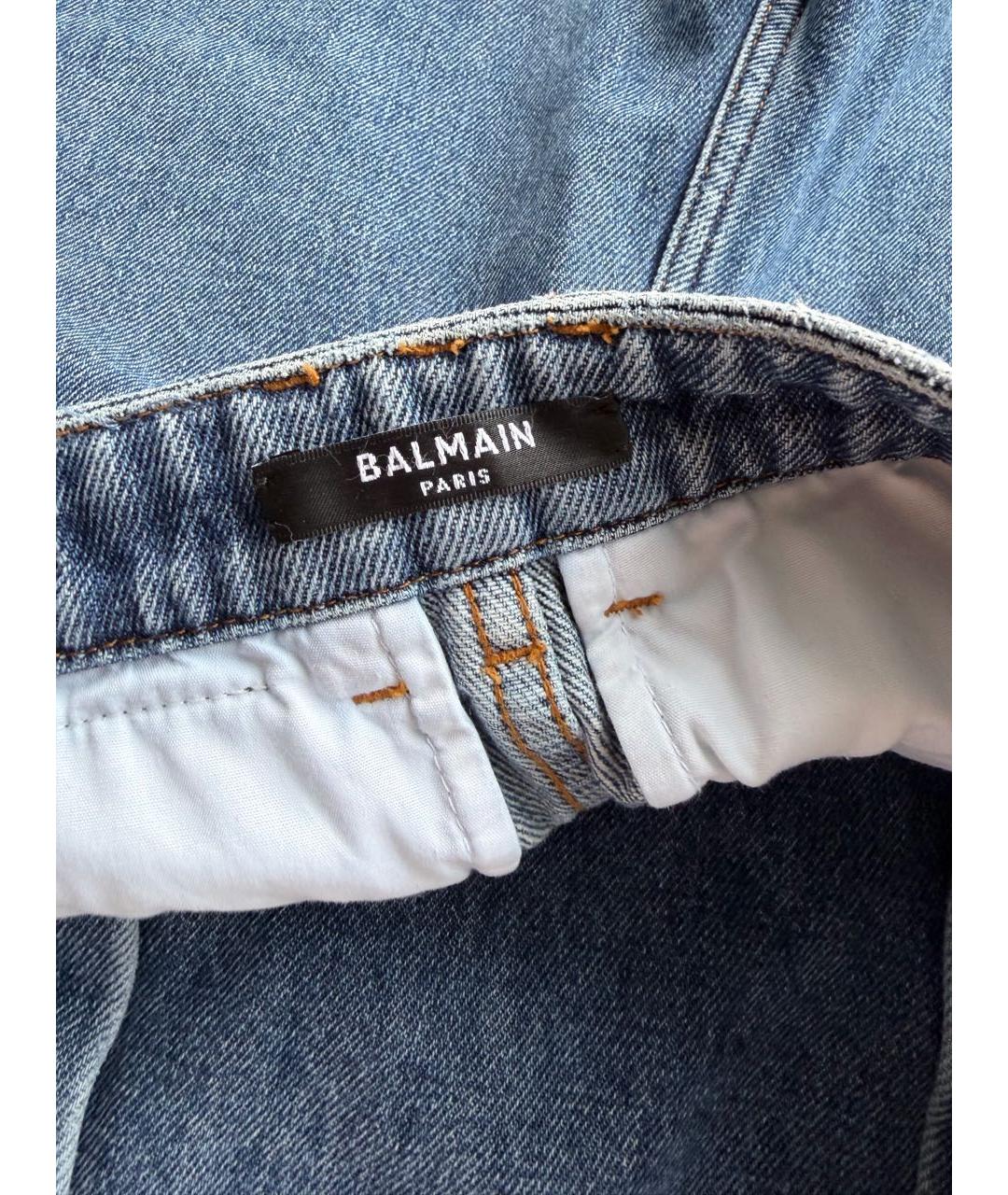 BALMAIN Голубые хлопковые шорты, фото 5