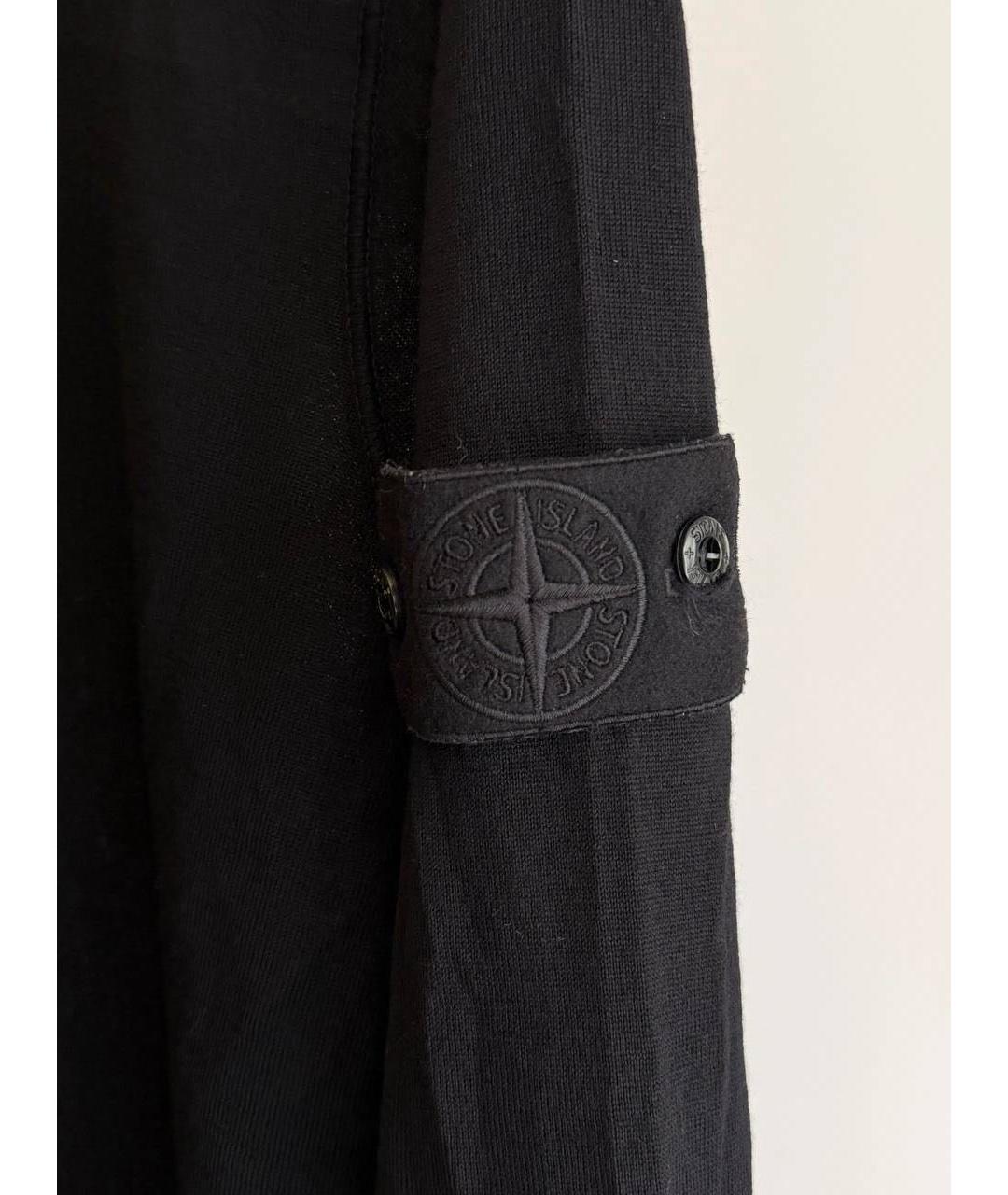 STONE ISLAND Черный хлопковый джемпер / свитер, фото 2