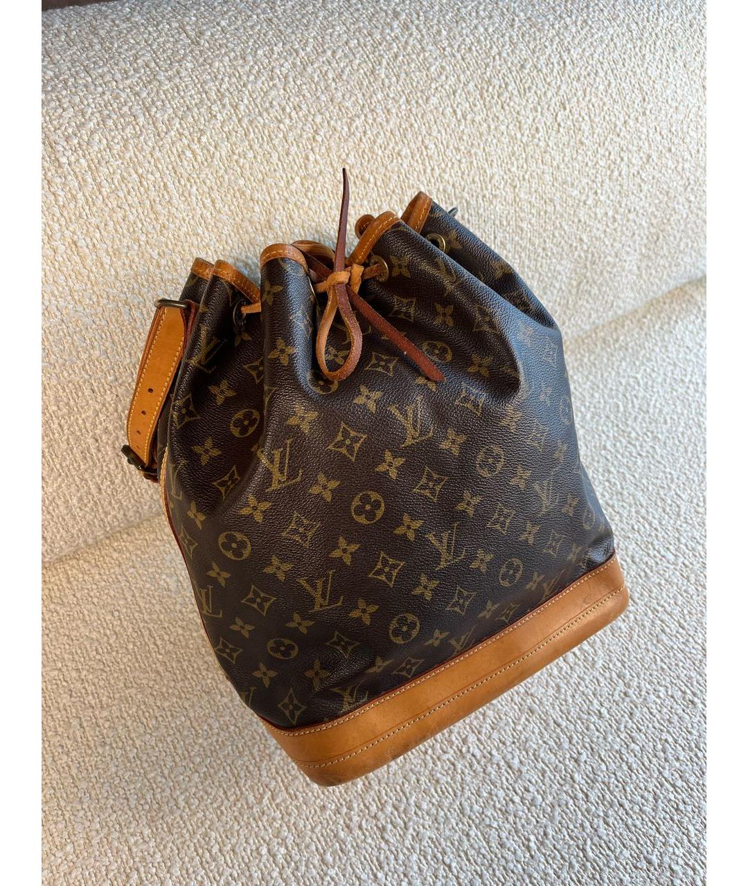 LOUIS VUITTON Коричневая кожаная сумка через плечо, фото 2