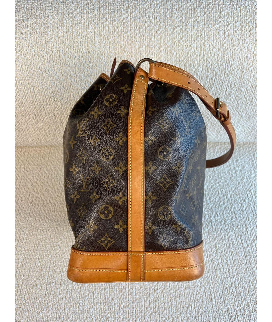 LOUIS VUITTON Коричневая кожаная сумка через плечо, фото 8