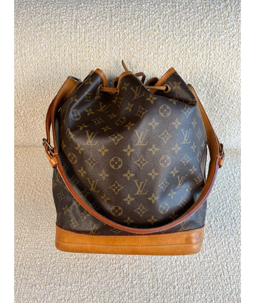 LOUIS VUITTON Коричневая кожаная сумка через плечо, фото 3