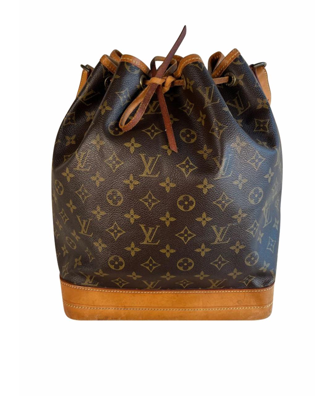 LOUIS VUITTON Коричневая кожаная сумка через плечо, фото 9