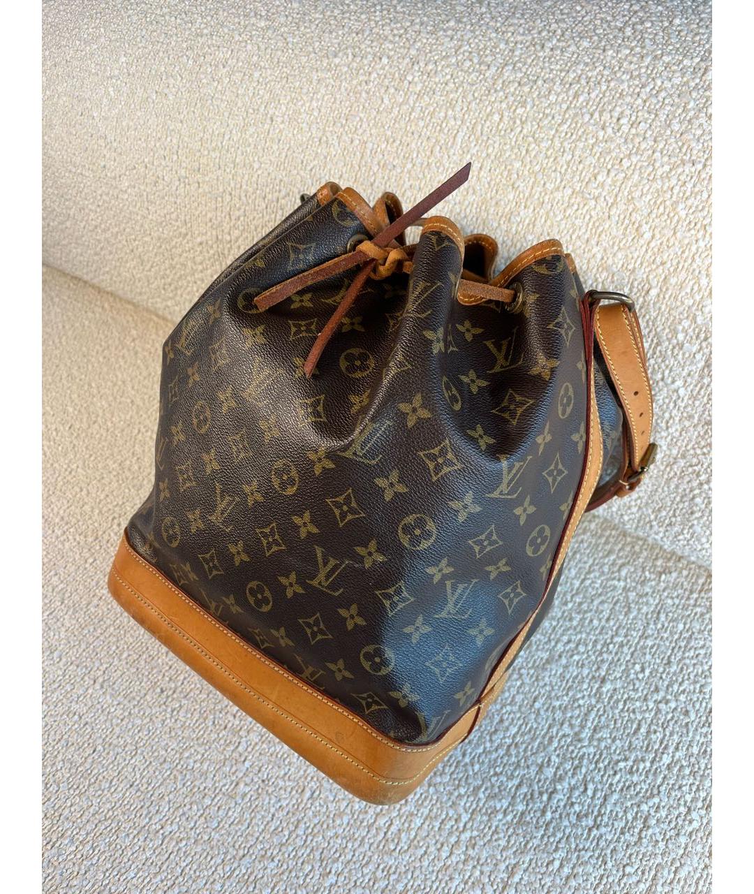 LOUIS VUITTON Коричневая кожаная сумка через плечо, фото 5