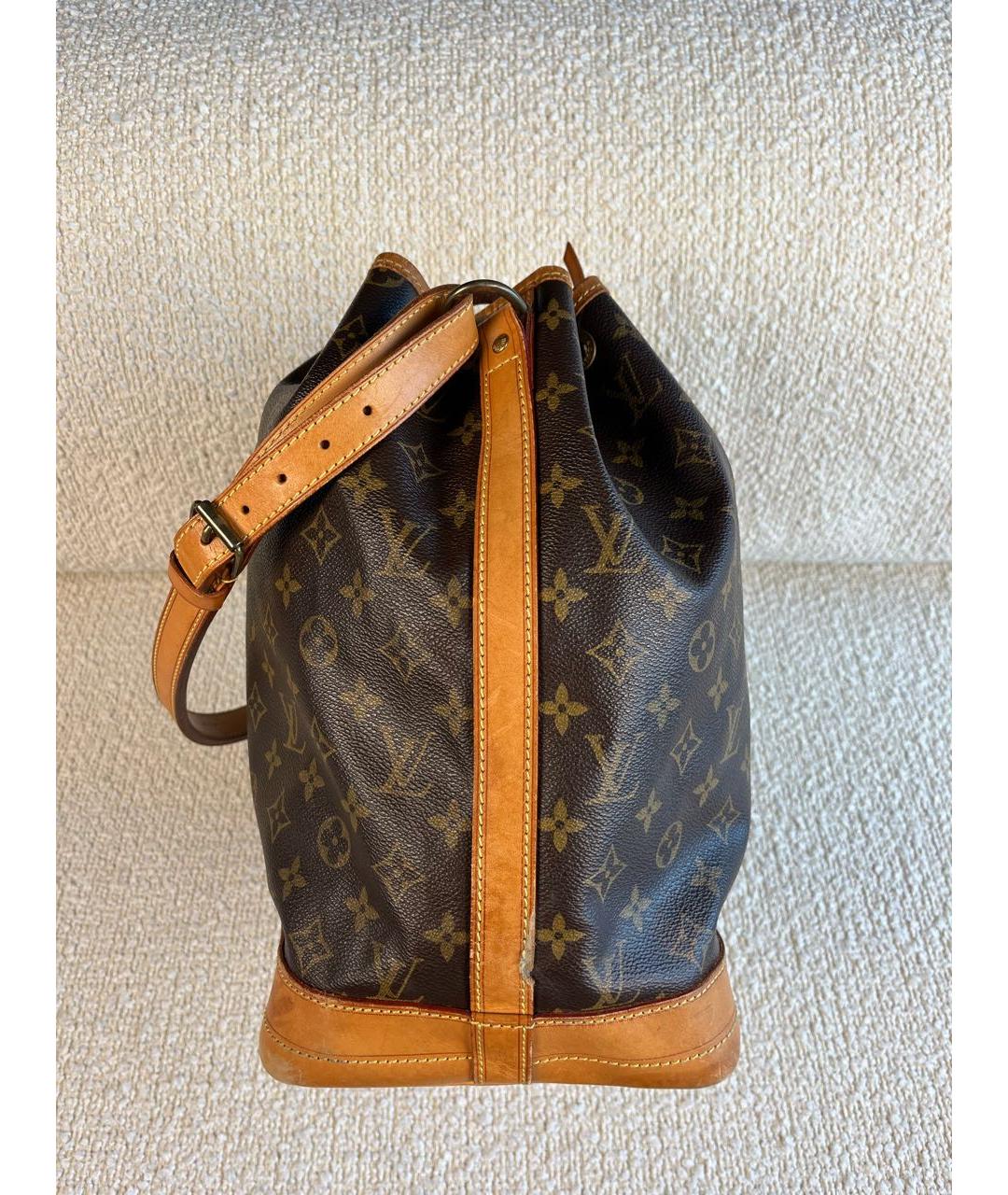 LOUIS VUITTON Коричневая кожаная сумка через плечо, фото 7