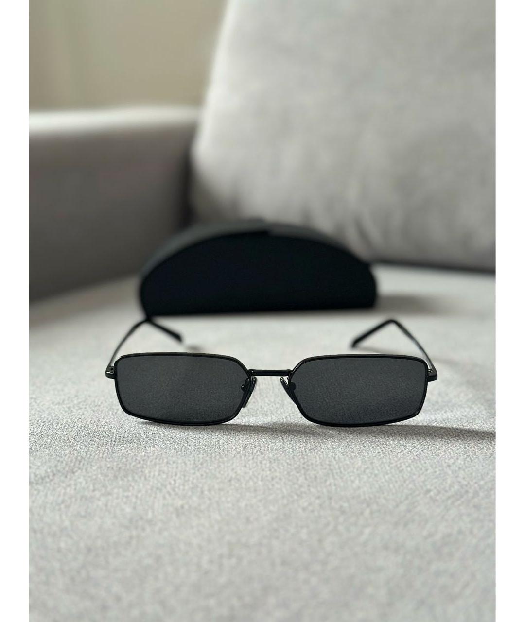 PRADA Черные металлические солнцезащитные очки, фото 3