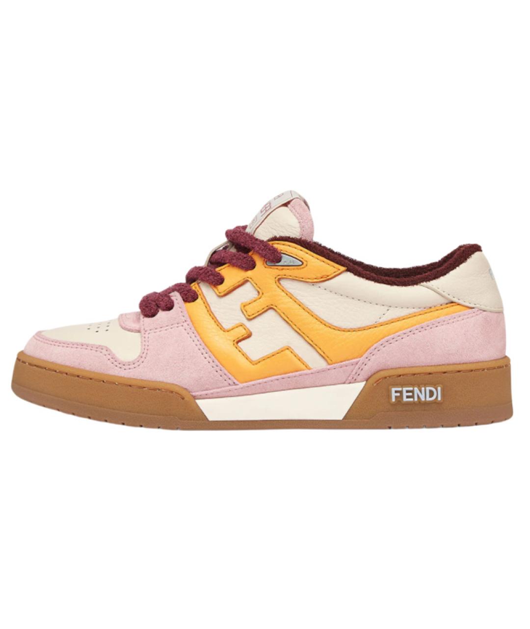 FENDI Мульти кожаные кроссовки, фото 5