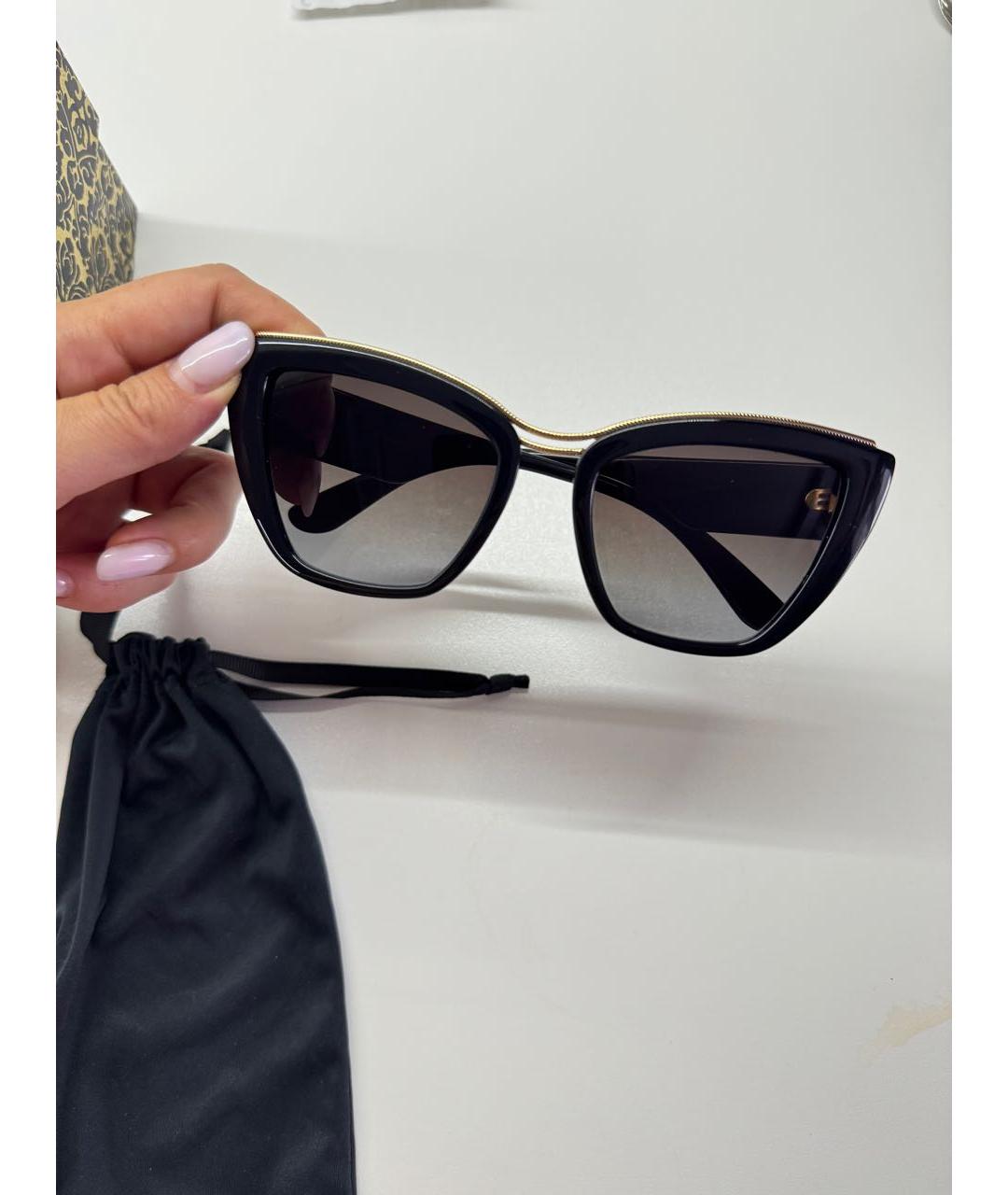 DOLCE&GABBANA Черные пластиковые солнцезащитные очки, фото 5