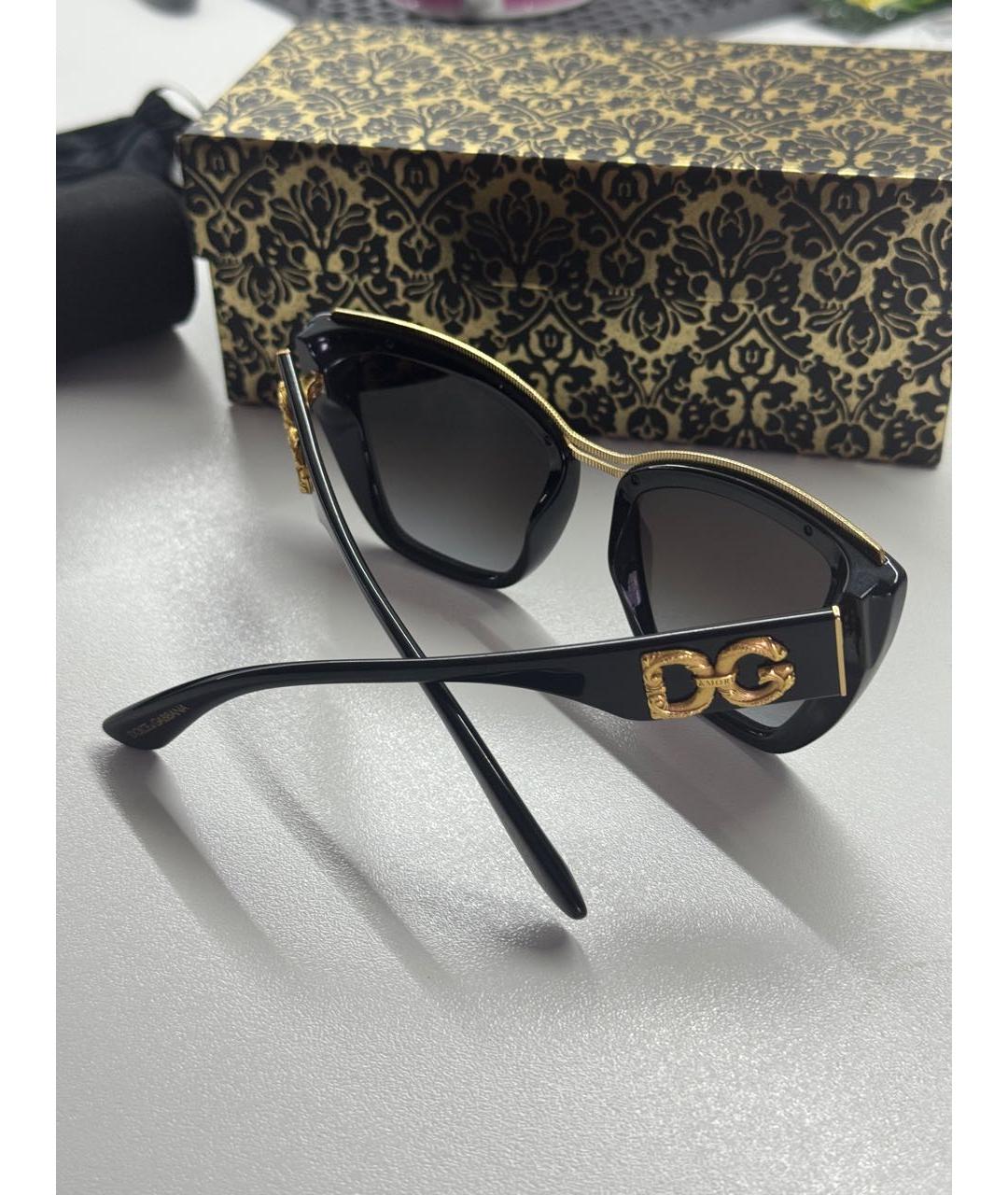 DOLCE&GABBANA Черные пластиковые солнцезащитные очки, фото 6