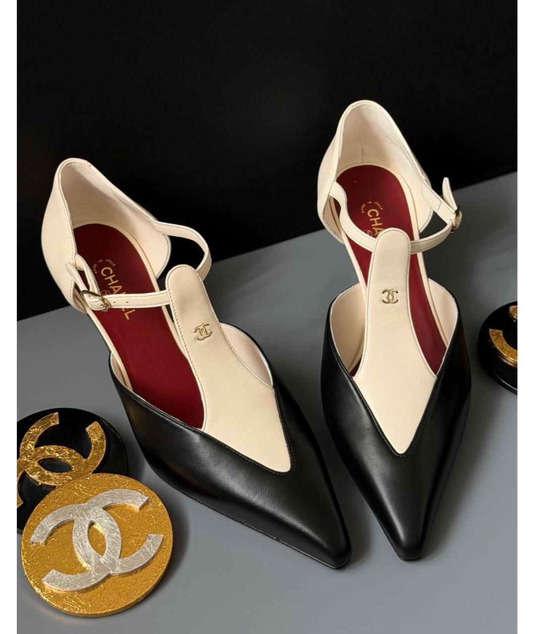 CHANEL Мульти кожаные туфли, фото 3