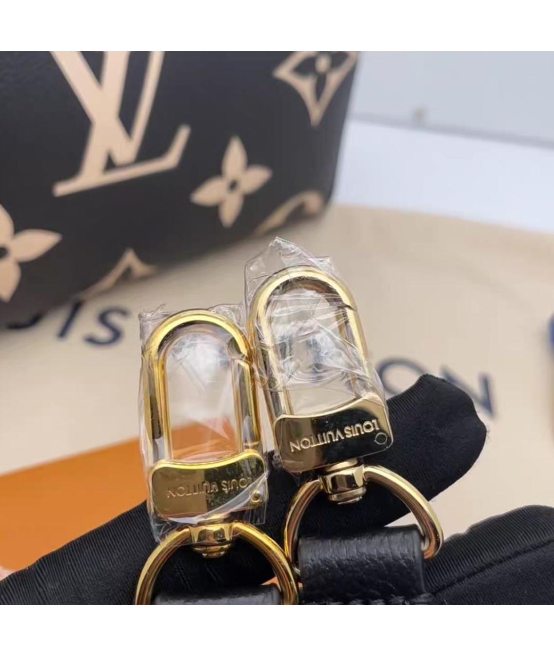 LOUIS VUITTON Черная кожаная сумка через плечо, фото 3