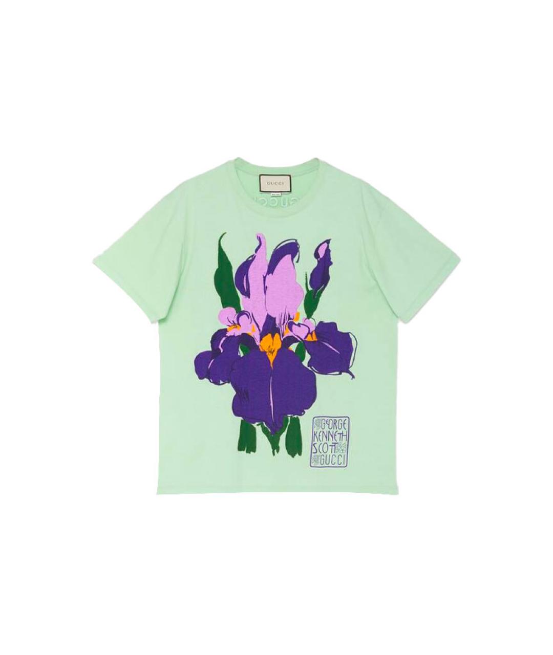 GUCCI Салатовая футболка, фото 6