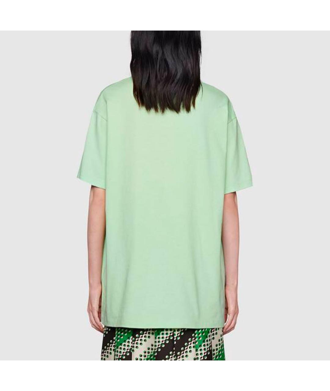 GUCCI Салатовая футболка, фото 3