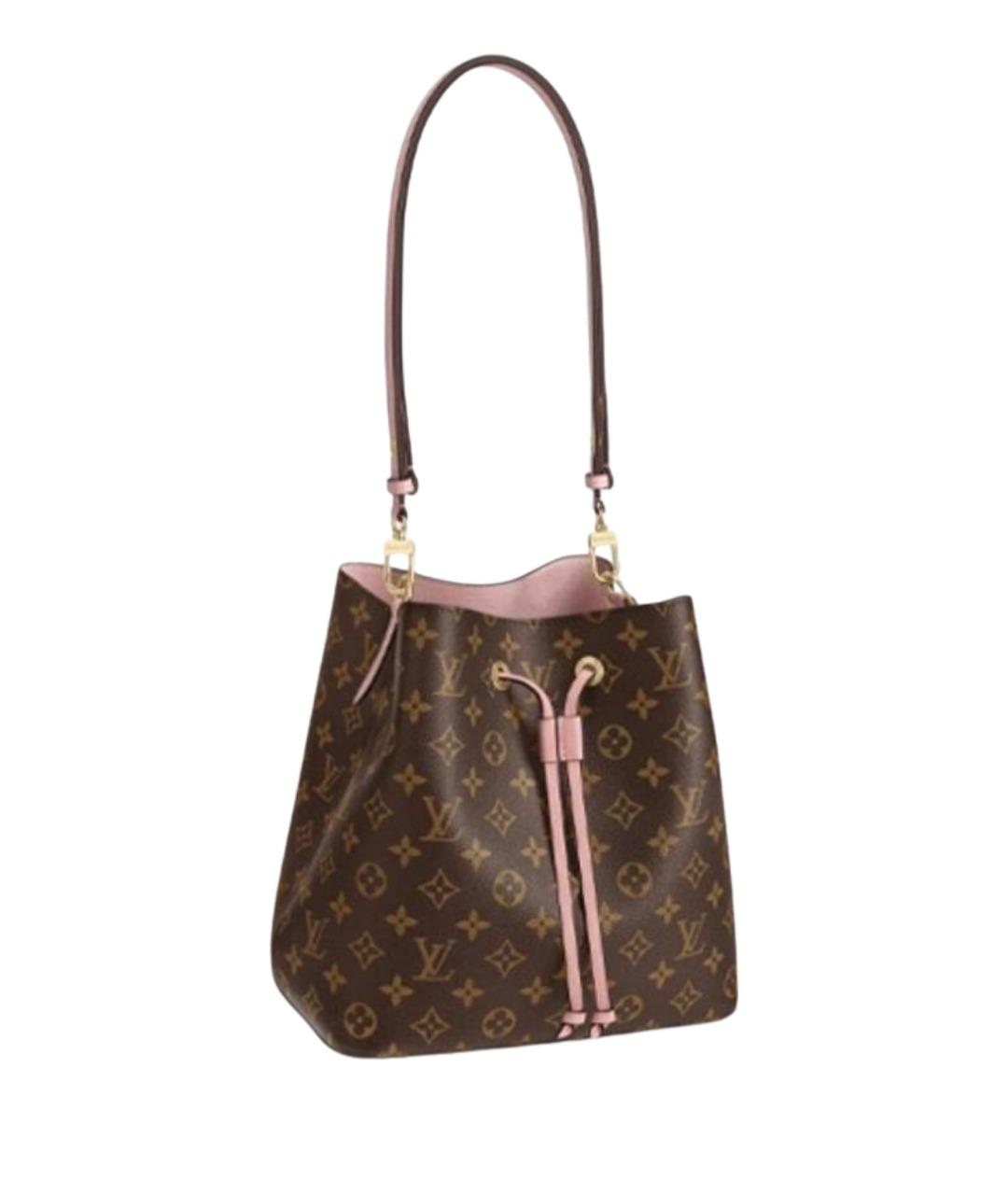 LOUIS VUITTON Коричневая кожаная сумка через плечо, фото 1