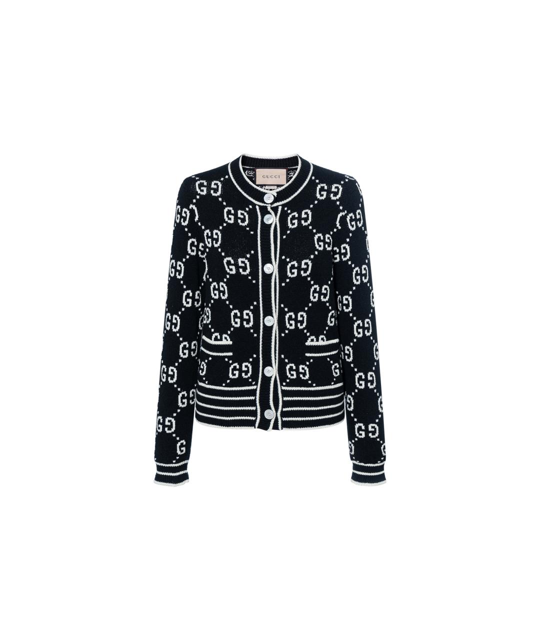 GUCCI Черный хлопковый кардиган, фото 6