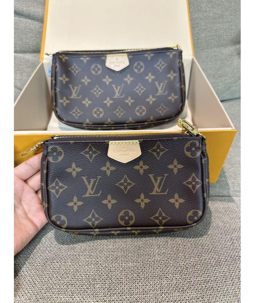 LOUIS VUITTON Коричневая кожаная сумка через плечо, фото 4