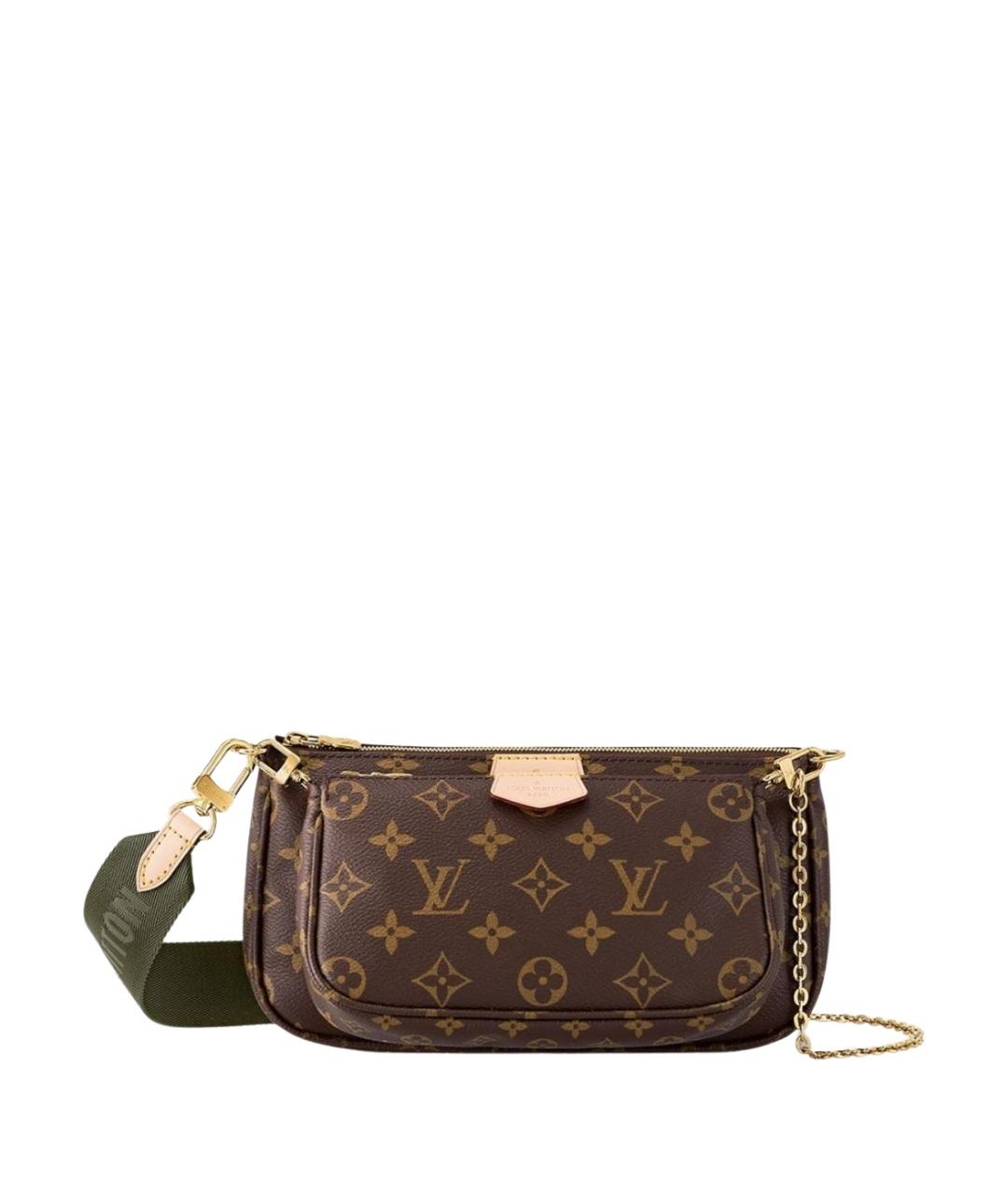 LOUIS VUITTON Коричневая кожаная сумка через плечо, фото 1