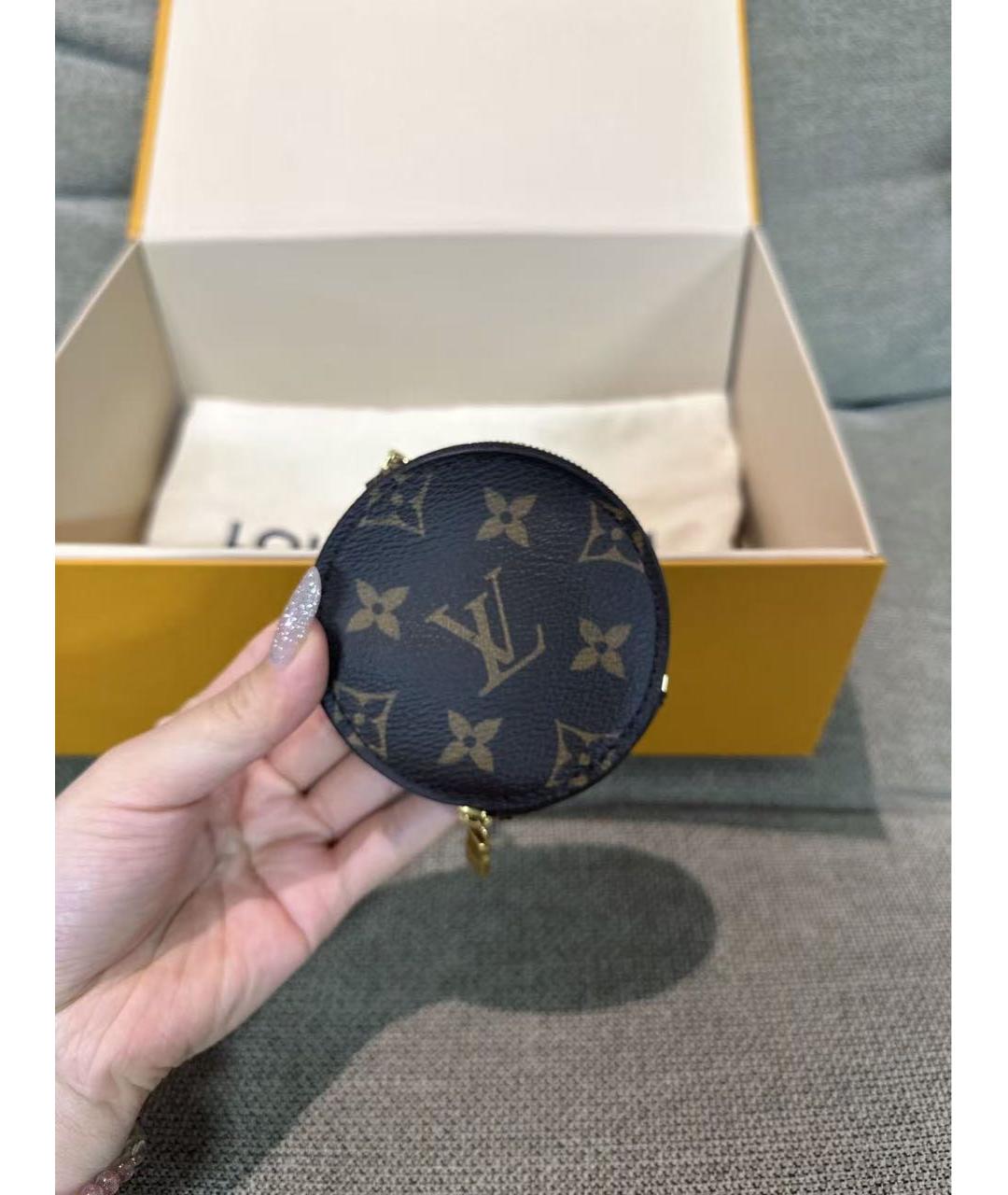 LOUIS VUITTON Коричневая кожаная сумка через плечо, фото 8
