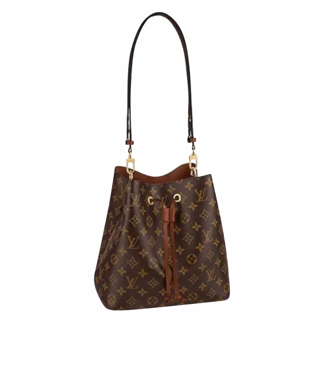 LOUIS VUITTON Коричневая кожаная сумка через плечо, фото 1