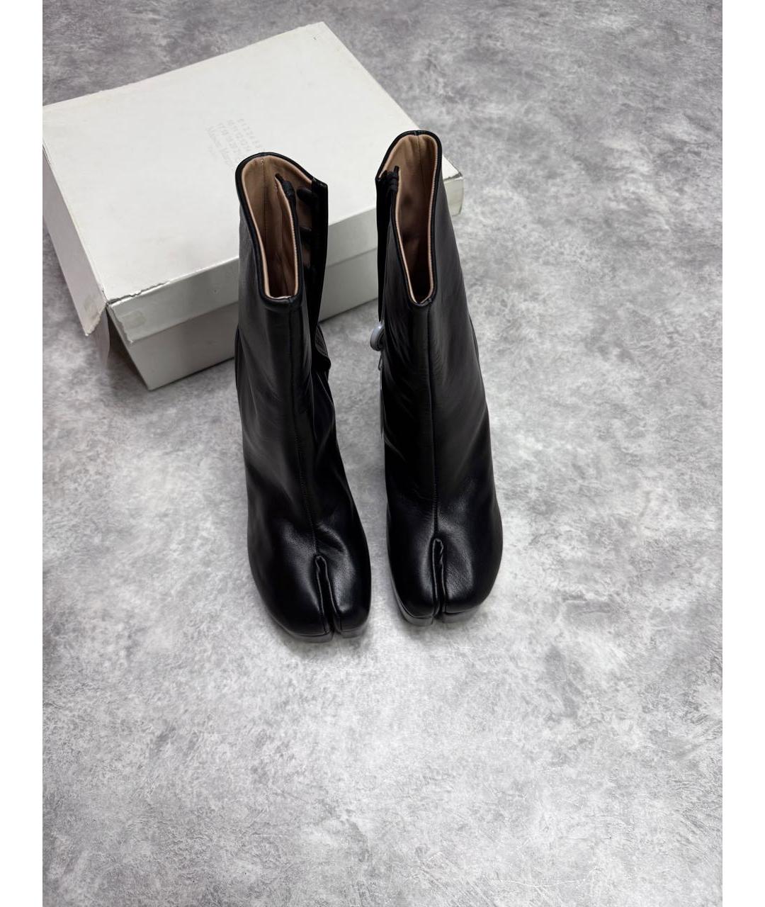 MAISON MARGIELA Черные кожаные ботильоны, фото 2