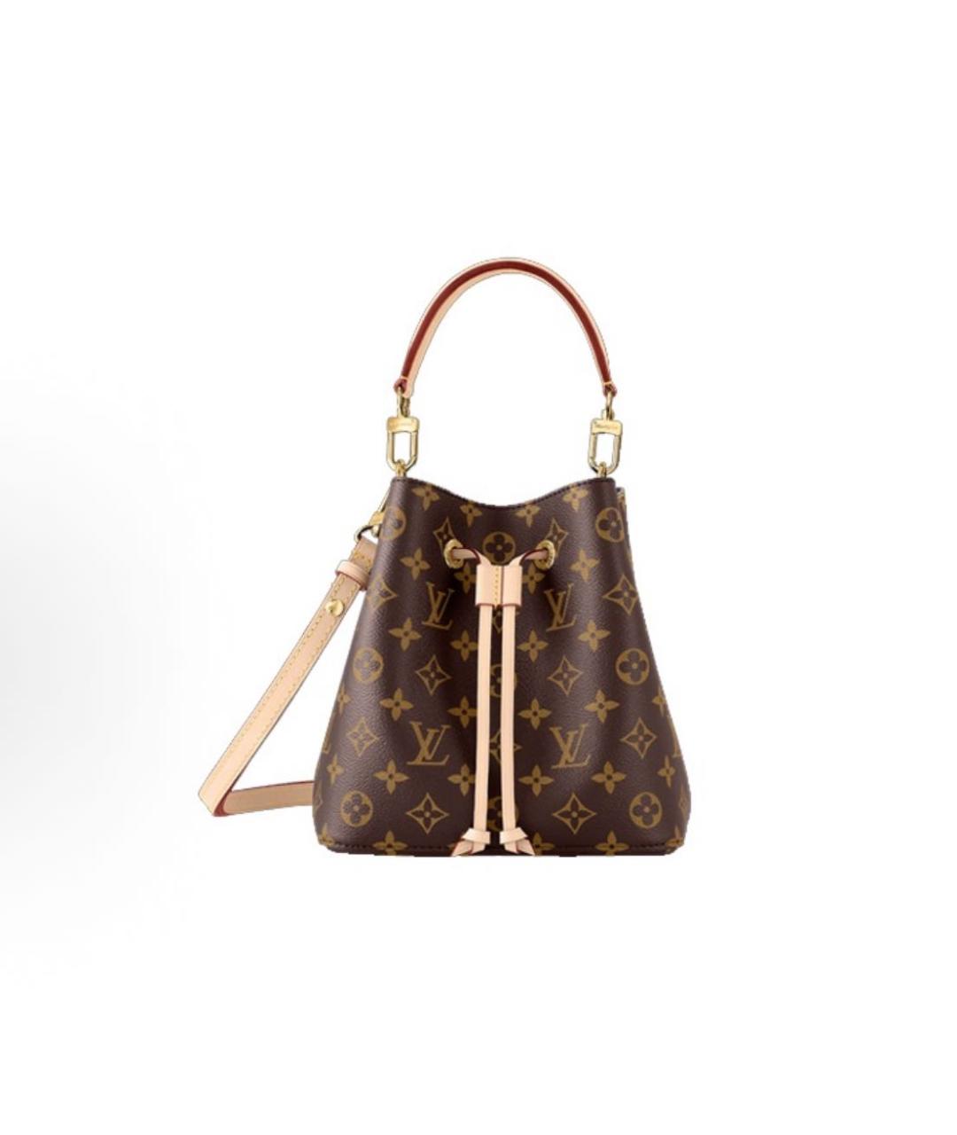 LOUIS VUITTON Коричневая кожаная сумка тоут, фото 9