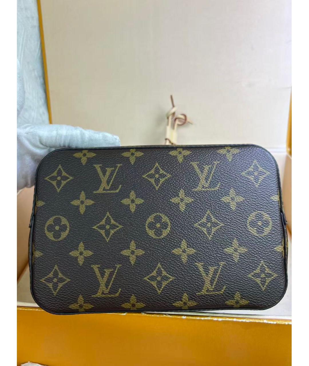 LOUIS VUITTON Коричневая кожаная сумка тоут, фото 5